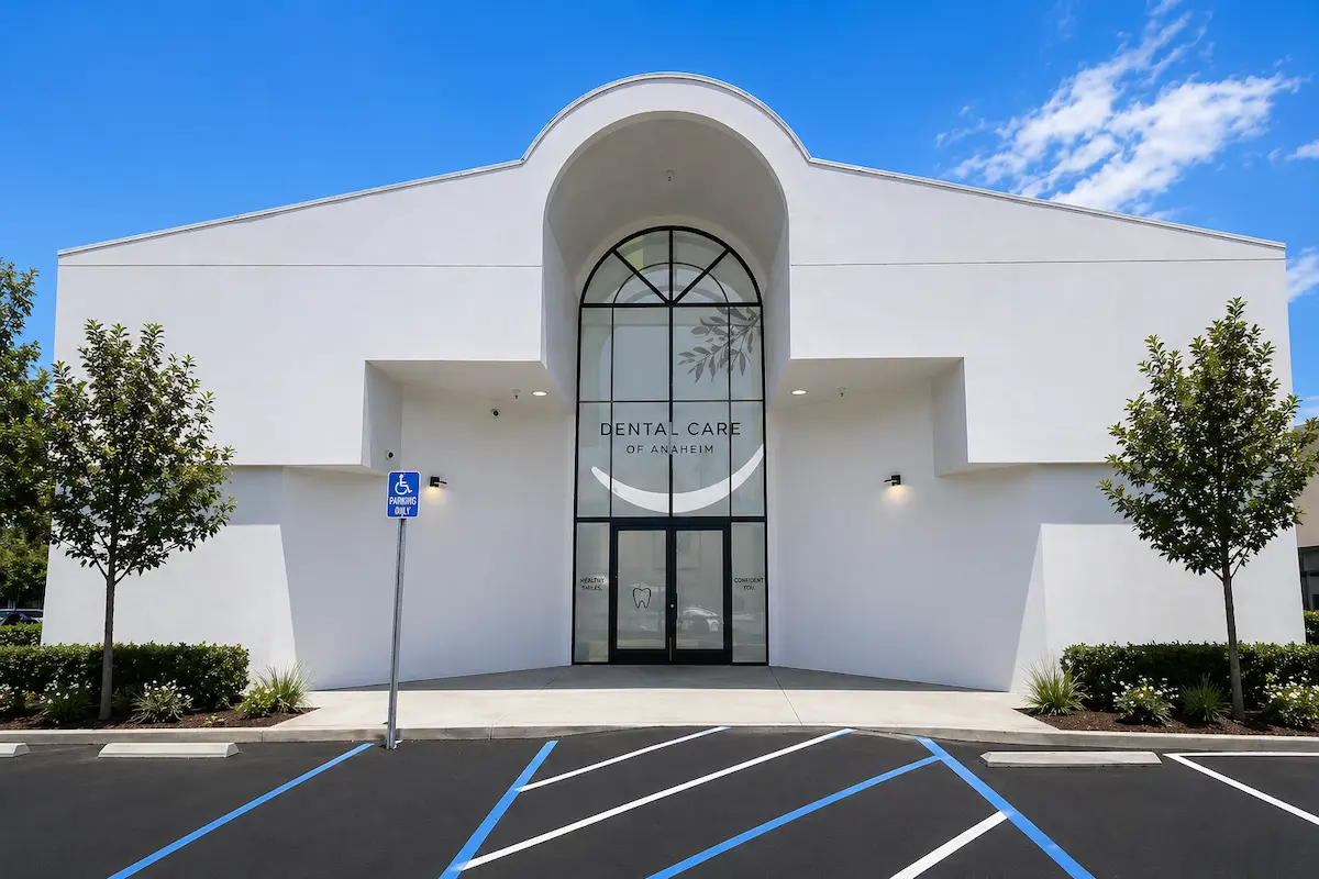 Dental Care of Anaheim Warm Reception Desk